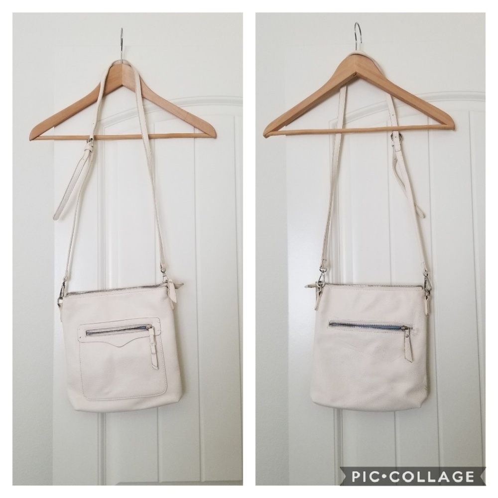 White cross body purse